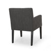 Accent Armchair | Modern Track Arms | Charcoal Gray Textured Fabric BM335319