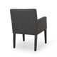 Accent Armchair | Modern Track Arms | Charcoal Gray Textured Fabric