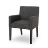 Accent Armchair | Modern Track Arms | Charcoal Gray Textured Fabric
