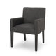 Accent Armchair | Modern Track Arms | Charcoal Gray Textured Fabric