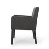 Accent Armchair | Modern Track Arms | Charcoal Gray Textured Fabric