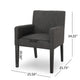 Accent Armchair | Modern Track Arms | Charcoal Gray Textured Fabric