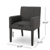 Accent Armchair | Modern Track Arms | Charcoal Gray Textured Fabric BM335319