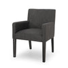 Accent Armchair | Modern Track Arms | Charcoal Gray Textured Fabric