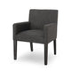 Accent Armchair | Modern Track Arms | Charcoal Gray Textured Fabric