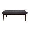 Ottoman Footstool Bench | 44’’ Button Tufted Gray Fabric Top BM335322
