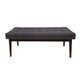 Ottoman Footstool Bench | 44’’ Button Tufted Gray Fabric Top BM335322