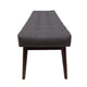 Ottoman Footstool Bench | 44" Button Tufted Gray Fabric Top