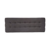 Ottoman Footstool Bench | 44’’ Button Tufted Gray Fabric Top BM335322