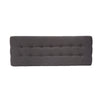 Ottoman Footstool Bench | 44" Button Tufted Gray Fabric Top