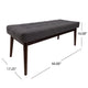 Ottoman Footstool Bench | 44" Button Tufted Gray Fabric Top