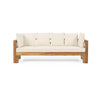 Outdoor Daybed Sofa | 79’’ | Brown Acacia Wood Frame | Cream Cushions BM335327