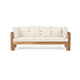 Outdoor Daybed Sofa | 79’’ | Brown Acacia Wood Frame | Cream Cushions BM335327