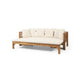 Outdoor Daybed Sofa | 79’’ | Brown Acacia Wood Frame | Cream Cushions BM335327