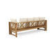 Outdoor Daybed Sofa | 79’’ | Brown Acacia Wood Frame | Cream Cushions BM335327