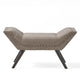 Vibe Ottoman Bench | Tufted Gray Fabric | 36" | Nailhead Trim