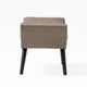 Vibe Ottoman Bench | Tufted Gray Fabric | 36" | Nailhead Trim