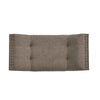 Vibe Ottoman Bench | Tufted Gray Fabric | 36" | Nailhead Trim