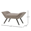 Vibe Ottoman Bench | Tufted Gray Fabric | 36" | Nailhead Trim