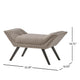 Vibe Ottoman Bench | Tufted Gray Fabric | 36" | Nailhead Trim