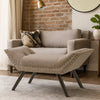 Vibe Ottoman Bench | Tufted Gray Fabric | 36" | Nailhead Trim