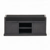 Shoe Bench | 2 Storage Shelves | 43" Dark Gray Acacia Wood