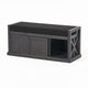 Shoe Bench | 2 Storage Shelves | 43" Dark Gray Acacia Wood