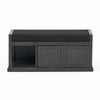 Shoe Bench | 2 Storage Shelves | 43’’ Dark Gray Acacia Wood BM335330