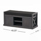 Shoe Bench | 2 Storage Shelves | 43" Dark Gray Acacia Wood