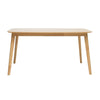 Dining Table | 59" Natural Walnut Brown Rectangular | Tapered Legs