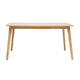 Dining Table | 59" Natural Walnut Brown Rectangular | Tapered Legs