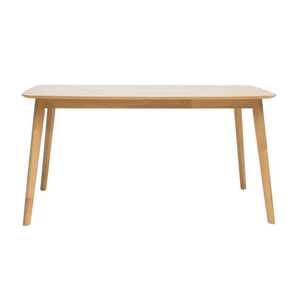 Dining Table | 59’’ Natural Walnut Brown Rectangular | Tapered Legs BM335331