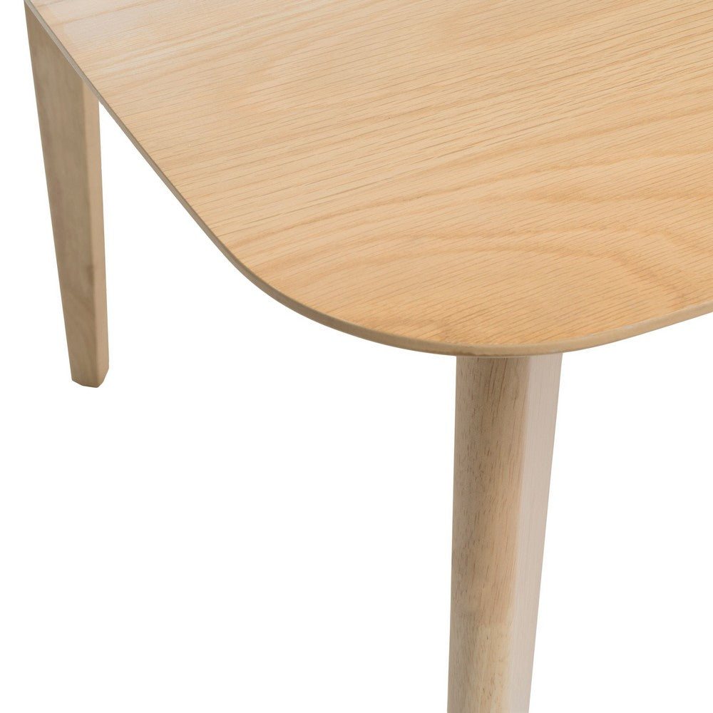 Dining Table | 59" Natural Walnut Brown Rectangular | Tapered Legs