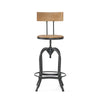 Barstool Chair | Adjustable Height 25-33’’ | Swivel | Brown Black BM335332