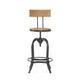 Barstool Chair | Adjustable Height 25-33" | Swivel | Brown Black