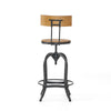 Barstool Chair | Adjustable Height 25-33’’ | Swivel | Brown Black BM335332