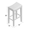 Bar Height Stool Set of 2 | Backless Design | Brown Faux Leather Seat BM335333