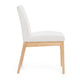 Dining Chair Set of 2 | Brown Wood Frame | Light Beige Padded Fabric BM335336