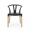 Dining Side Chair Set of 2 | Sculpted Design 29’’ Black Seat BM335337