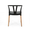 Dining Side Chair Set of 2 | Sculpted Design 29" Black Seat