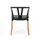 Dining Side Chair Set of 2 | Sculpted Design 29" Black Seat