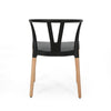Dining Side Chair Set of 2 | Sculpted Design 29’’ Black Seat BM335337