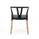 Dining Side Chair Set of 2 | Sculpted Design 29’’ Black Seat BM335337