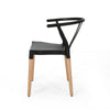 Dining Side Chair Set of 2 | Sculpted Design 29" Black Seat