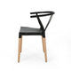 Dining Side Chair Set of 2 | Sculpted Design 29" Black Seat
