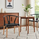 Dining Side Chair Set of 2 | Sculpted Design 29" Black Seat