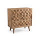 Oversize Nightstand Dresser | Woven Design 3 Drawer Light Brown Wood BM335340