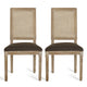 Viba Dining Chair Set of 2 | Cane | Dark & Light Weathered Brown Wood