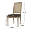 Viba Dining Chair Set of 2 | Cane | Dark & Light Weathered Brown Wood