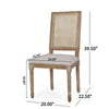 Viba Dining Chair Set of 2 | Gray | Cane | Light Weathered Brown Wood